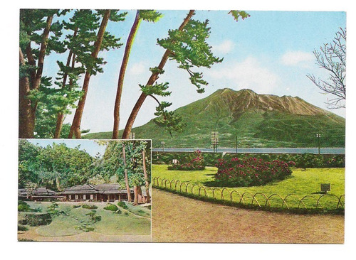 Postal Japon Kagoshima City Parque Montaña  Numero 054 B3