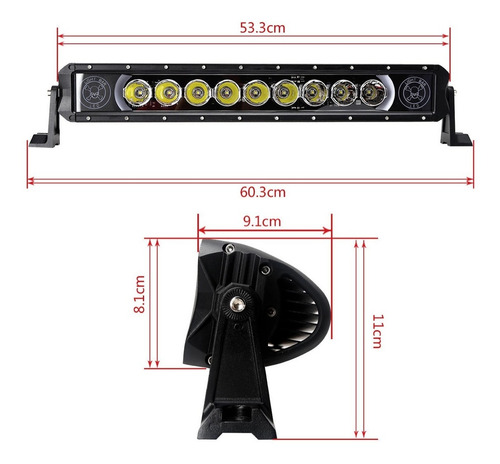 Imagen 4 de 6 de Barra Led Fondo De Color R/b 20 Pulgadas Cree