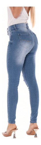 Jeans Para Dama Básico Deslavado
