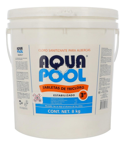 Tabletas De Tricloro 8 Kg Aquapool