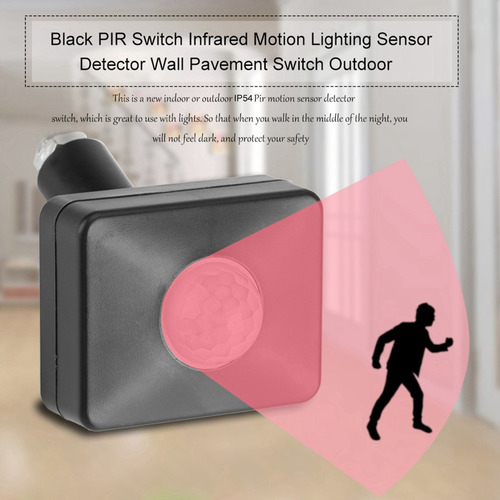 Sensor Iluminación Movimiento Infrarrojo Con Interruptor Pir