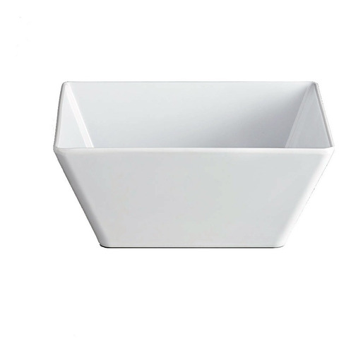 Bowl Cuadrado Melamina Blanco 2.7 Litros, Caja X 3 Unidades