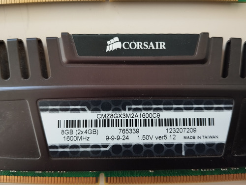 1 X Memórias Ram Corsair Gamer Vengeance 4g 1600mhz Ddr3 (Usado)