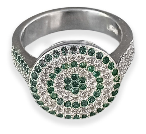 Imagen 1 de 6 de Anillo Plata Italiana 925 Y Circonitas Modelo Patricia