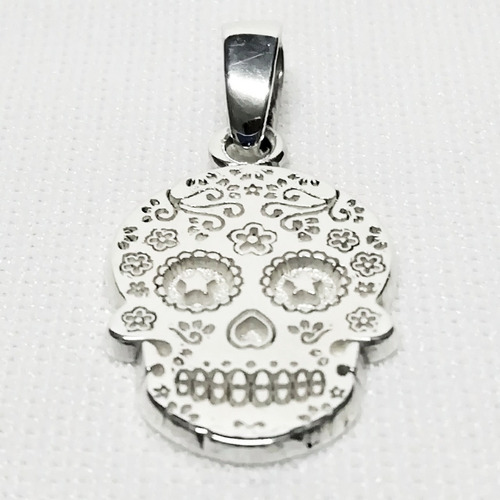 Collar Calavera Azúcar, Plata 950, Día De Muertos, Artesanal