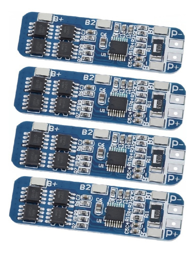 Modulo Controlador De Carga Bms 3s 11.1v 10a 4 Pzas.