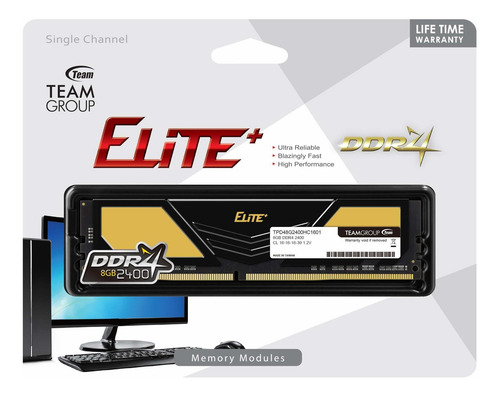 Memoria Ram 8gb (2x4gb) Ddr4 2400mhz Pc4-19200 Teamgroup