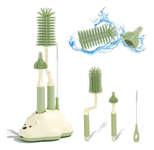 Cepillo Biberones,kit De Cepillos Para Biberón Con 3 Formas