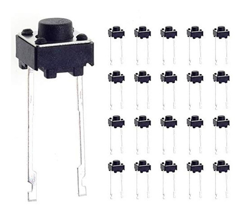 20 Unidades Pulsador Switch 6x6x4.3mm 2 Pin Push Button 