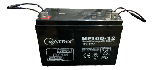 Bateria Matrix 12v 100ah Peq Ups Motos Cerco Electrico