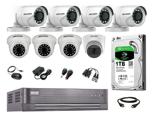 Kit 8 Cámaras Seguridad Hd 720p Disco 1tb 1 Cámara Micrófono