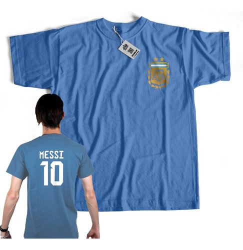 Remera Afa - 10 Messi - 100% Algodon -  Todos Los Talles