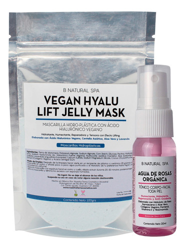 Mascarilla Hidro-plástica Hialurónico Y Colágeno Vegano Lift