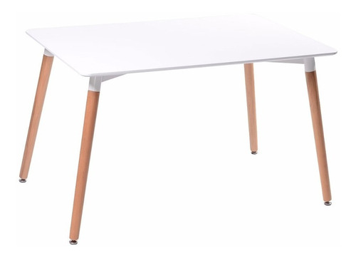 Mesa Blanca Tipo Eames Rectangular, Cerámicas Castro.