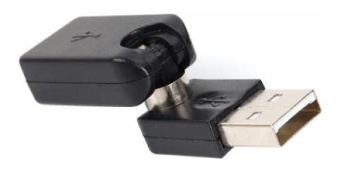 Adaptador De Cabo Giratório Usb Macho Para Usb Fêmea