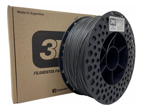 Filamento Pla 3n3 1kg 1.75mm Gris Acero -n4print