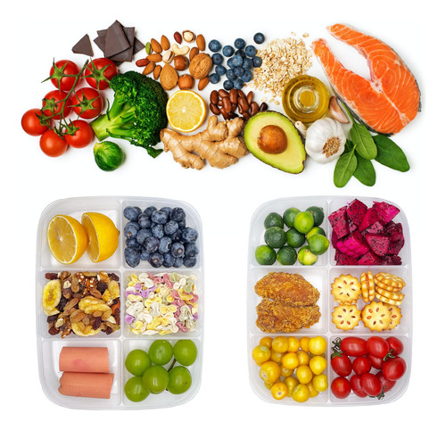 Caja De Almuerzo Bento Reutilizable De 6 Compartimentos
