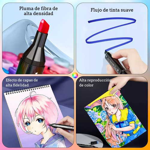 3 Pack De 120 Plumones Doble Punta Marcadores Pincel Mayoreo