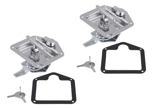 2 Peças Rv Trailer Tool Box Locks Com Duas Chaves