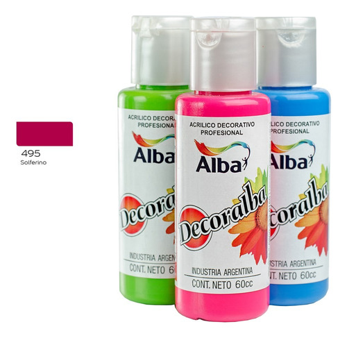 Acrilico Alba Decoralba  60ml Solferino