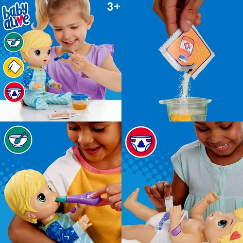 Imagem 3 de 4 de Boneca Bebê Baby Alive Menina Loira Doente Dodói Original