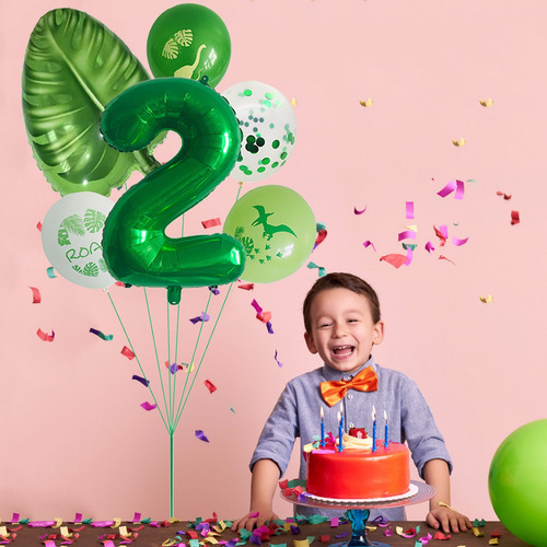 Imagen 2 de 4 de Decoraciones De Cumpleaños Para Niños Dino Decoración De Pap