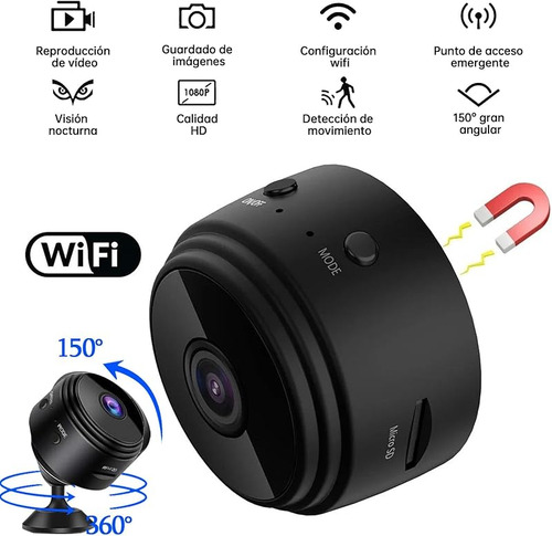 Cámara Espía 1080p Hd Mini Cámara Espía Oculta Wifi Para Vis