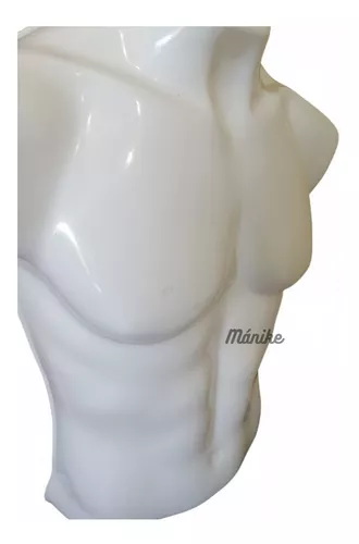 5 Maniquí Exhibidor Torso Hombre Plastico Blanco 5 Pzas