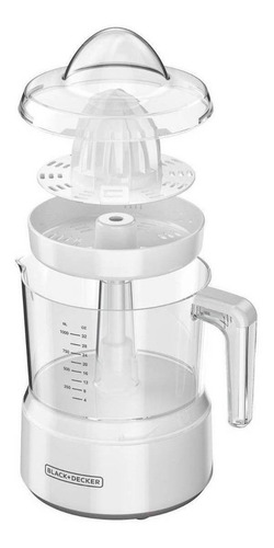 Imagen 2 de 3 de Exprimidor eléctrico Black+Decker Citrus Juicer CJ650 1l 50Hz blanco 220V