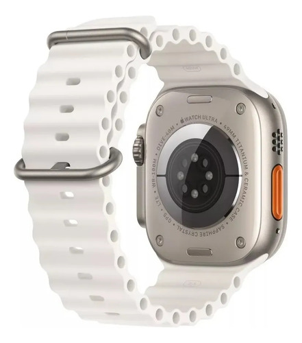 Malla Ocean Loop Para Reloj Apple I Watch Ultra 49 Genérica Blanco 4.9 Cm