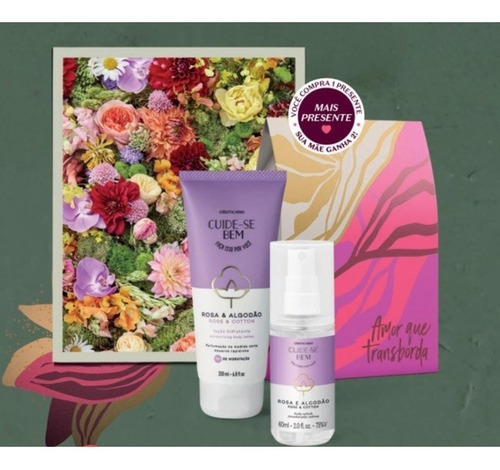 Kit Presente Cuide-se Bem Rosa E Algodão O Boticário
