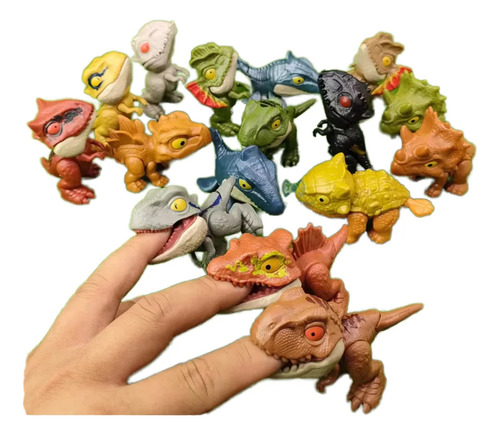 Dinosaurio Mordelon 10pz Dino Para El Dedo Regalo Bolo