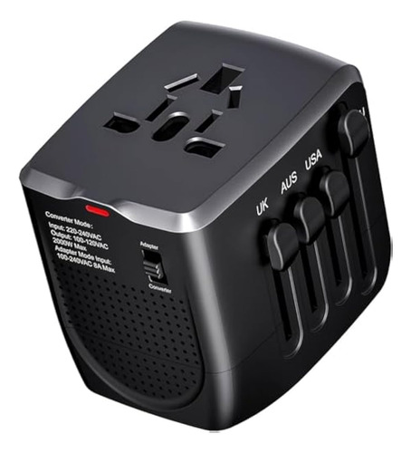 Convertidor De Voltaje Del Adaptador De Viaje Internacional