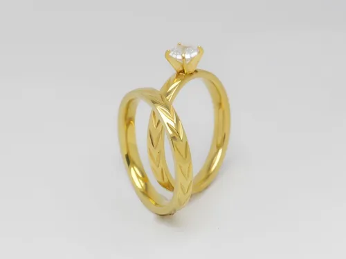 Anillo Mujer Compromiso Boda Argolla Pisa Argolla Espiga