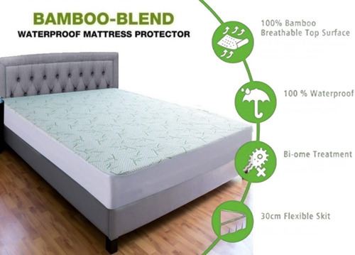 Funda Protector Cubrecolchon Impermeable Bamboo King Size