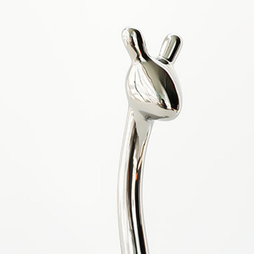 Deer Figurine Animal Statue 8cmx14cm 8cmx14cm Argent