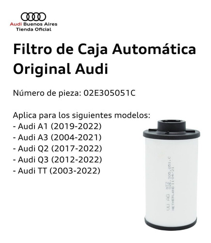 Imagen 2 de 7 de Filtro De Caja Transmisión Automática Original Audi