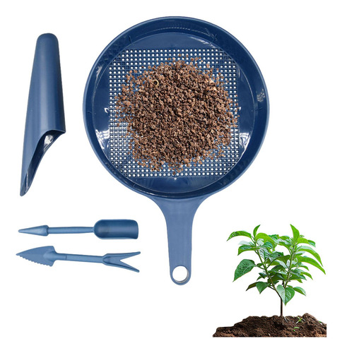 4 Piezas Fugas De Tierra De Malla De Plantación Azul Oscuro