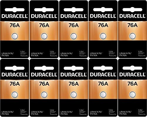 Batería De Botón Duracell Lr44 Duralock 1.5v, (10 Conteos)