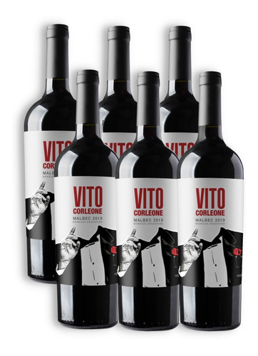  Vito Corleone Vino Malbec X6u 750ml Familia Mastrantonio