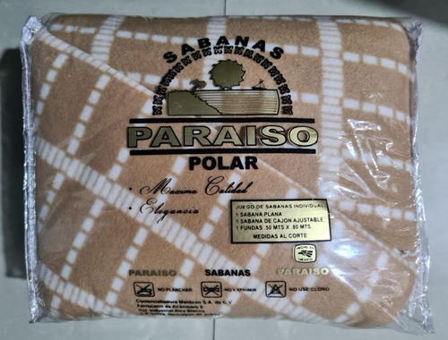 Juego De Sabana Polar Individual Marca Paraiso