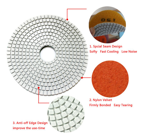 10 X Kit De Almohadillas Para Pulir Piedra, Disco 3 Pulgadas