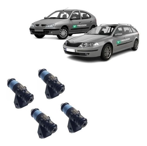 Kit C/4 Bico Injetor Renault Clio Scenic Megane 1.6 2.0 16v 