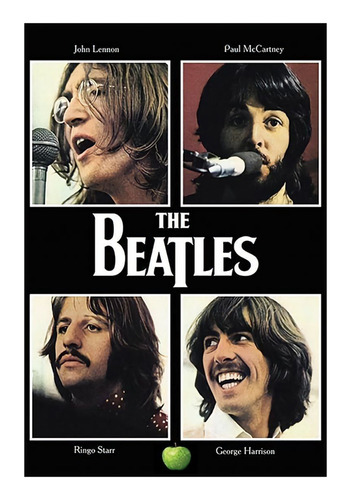 Póster Papel Fotográfico The Beatles Vintage Cara Sala 60x80