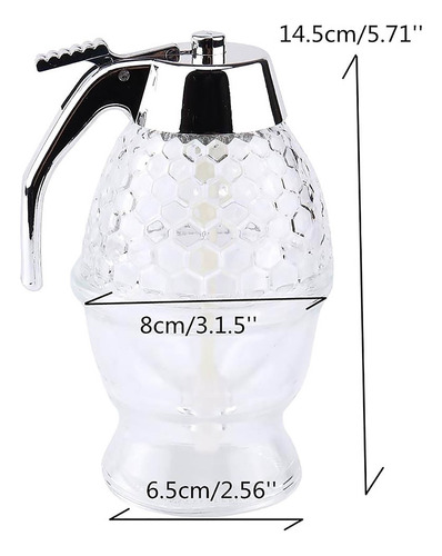 Meleira Honey Dispenser Pote Para Mel Cor Prateado