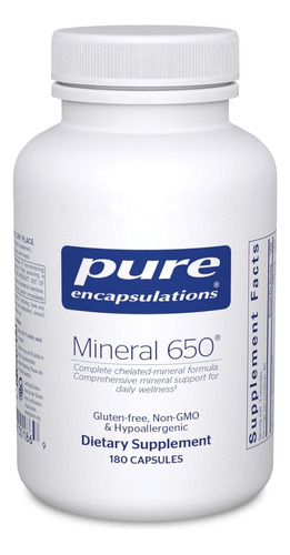 Minerales Quelados 650 Pure Encapsulations 180 Cápsulas