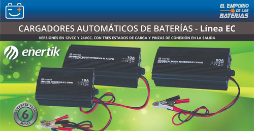 Cargador Enertik Automatico 24v 10a Inteligente Emporio