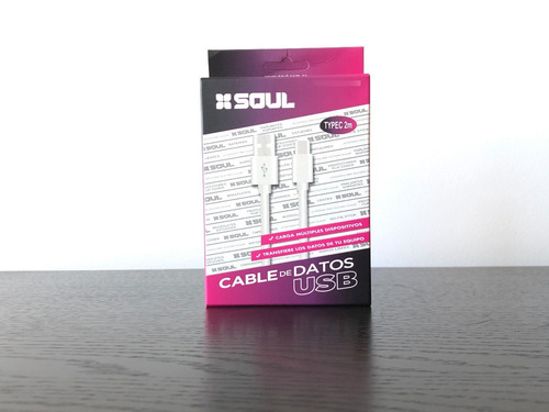Imagen 4 de 5 de Cable Cargador Datos Usb Tipo C Largo 2 Metros Mts Celular
