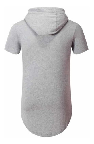 Camisa Longline Oversized Com Capuz Swag Básica C32 Vcstilo