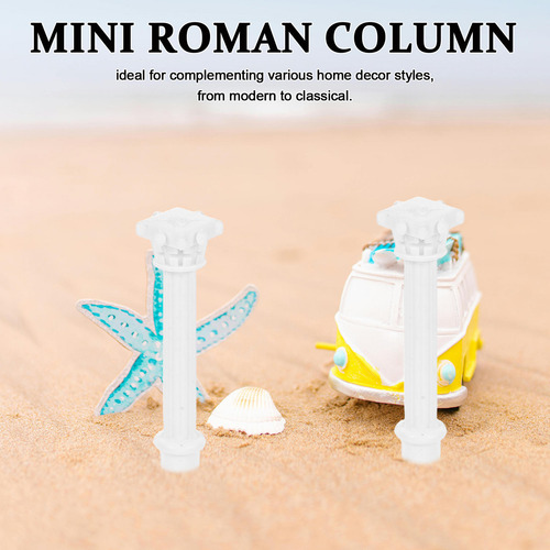Miniestatua De Columna Romana Con Columnas Griegas, 6 Piezas